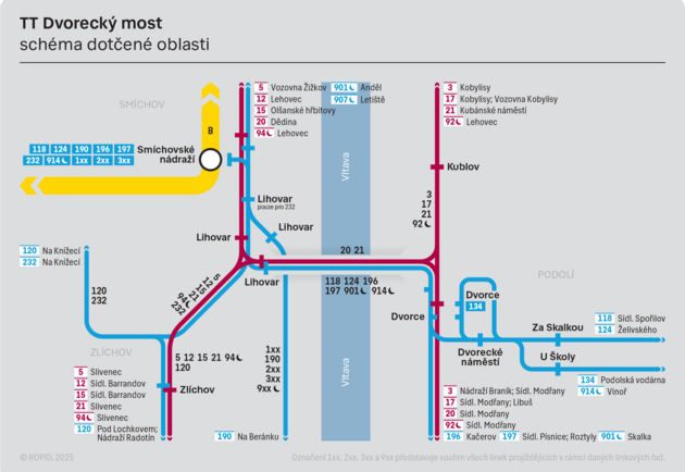 Dvorecký most změní dopravu MHD v Praze. Jak povedou tramvaje a autobusy