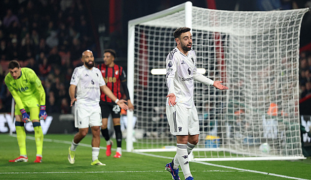 ONLINE: Manchester United opět ztrácí vedení, Bournemouthem dává penaltu